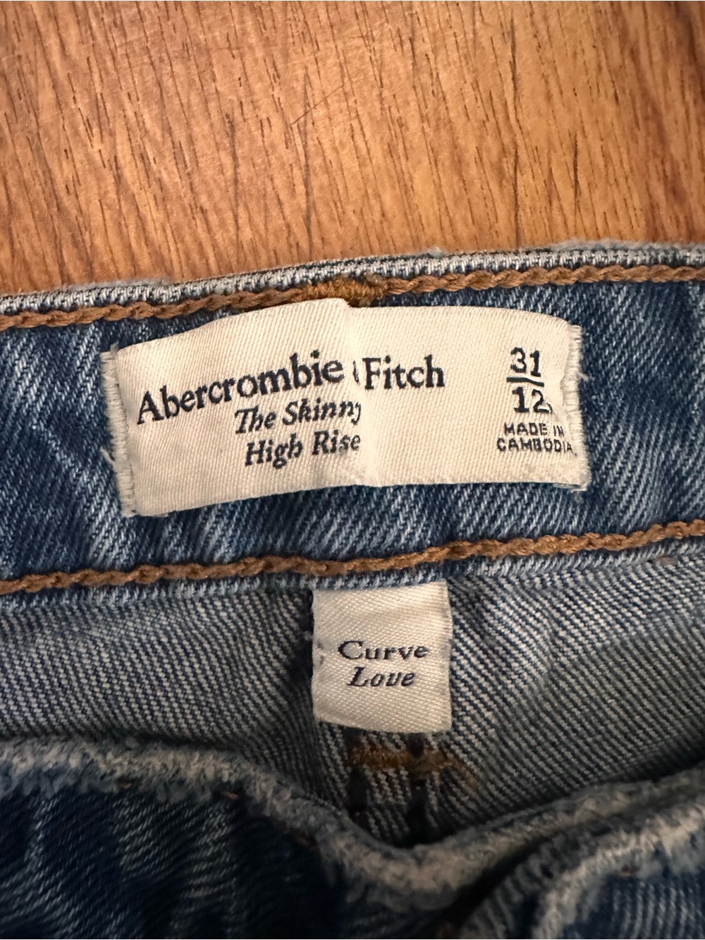 Abercrombie & Fitch Classic High-Rise Blue Jeans the skinny size 12/31 cotton - Picture 3 of 6